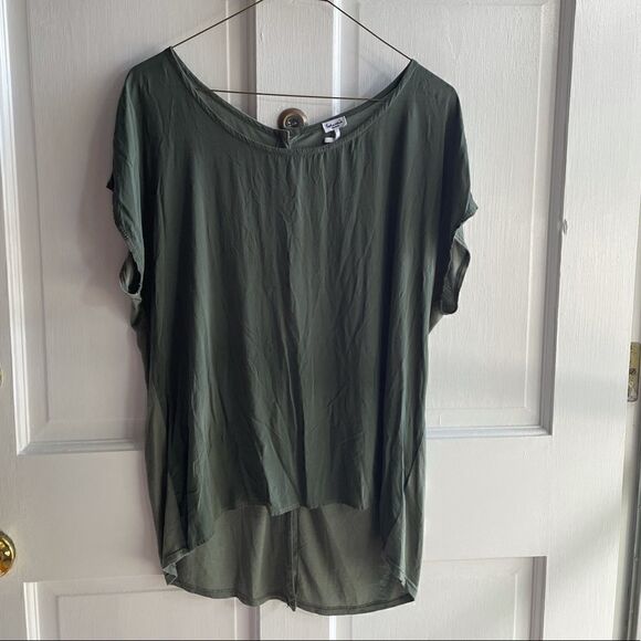 SPLENDID | olive green pullover hi-low blouse M - Picture 1 of 8